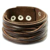 SilberDream Lederarmband braun Herren Leder Armband LA2249B