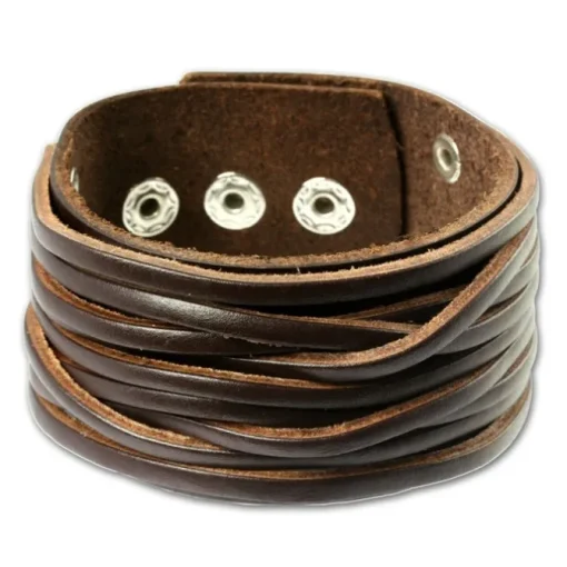 SilberDream Lederarmband braun Herren Leder Armband LA2249B