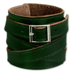 SilberDream Lederarmband dunkelgrün Herren Leder Armband LA1302G
