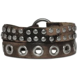 SilberDream Lederarmband unisex braun Nieten Leder Armband LA5645B