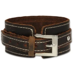 SilberDream Lederarmband braun Herren Leder Armband LA1189B