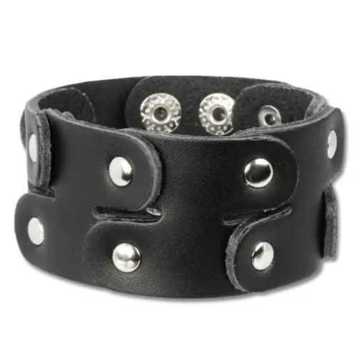 SilberDream Lederarmband schwarz Unisex Leder Armband LAC148S