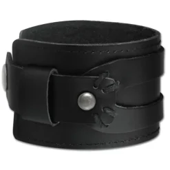 SilberDream Lederarmband Antik in schwarz Herren Leder Armband LA4293S