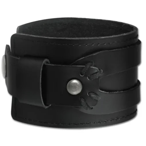 SilberDream Lederarmband Antik in schwarz Herren Leder Armband LA4293S