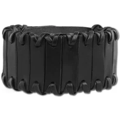 SilberDream Lederarmband Riemchen schwarz Damen Armband LA0025S