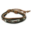 SilberDream Lederarmband schwarz Surfarmband Leder Armband LA1237S