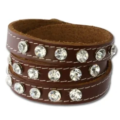 SilberDream Lederarmband braun Zirkonia Damen Leder Armband LAP228B
