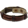 SilberDream Lederarmband schwarz Herren Leder Armband LA0014