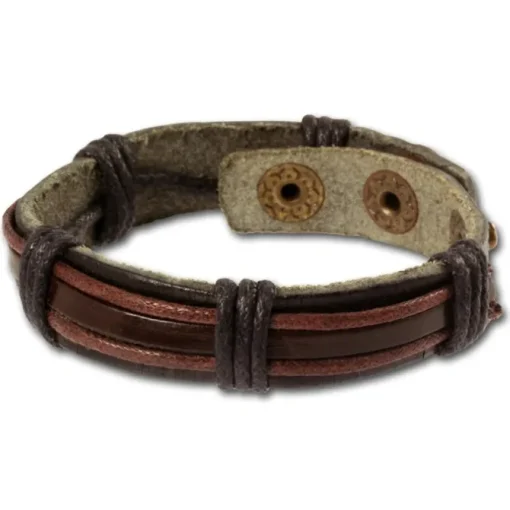 SilberDream Lederarmband schwarz Herren Leder Armband LA0014