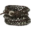 SilberDream Lederarmband Metallperle metall Damen Leder Band LA2917B