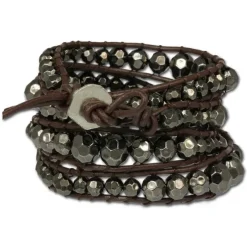 SilberDream Lederarmband Metallperle metall Damen Leder Band LA2917B