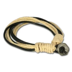 SilberDream Lederarmband black Surferarmband Leder Armband LA3247S