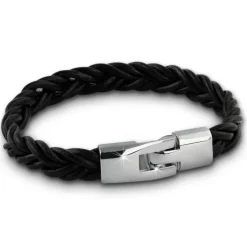 SilberDream Lederarmband schwarz Unisex Leder Armband LAC786S