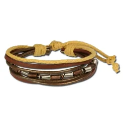 SilberDream Lederarmband braun Surferarmband Leder Armband LA1237B