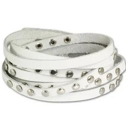 SilberDream Lederarmband weiß Damen Leder Armband LA2250W