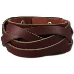 SilberDream Lederarmband bordeaux rot crossover Leder Armband LAC660R
