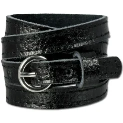 SilberDream Lederarmband schwarz unisex Leder Armband LAC560S