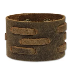 SilberDream Lederarmband braun Herren Leder Armband LA1821