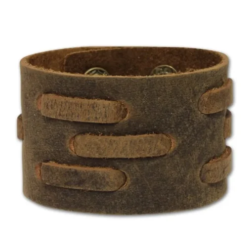 SilberDream Lederarmband braun Herren Leder Armband LA1821
