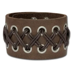 SilberDream Lederarmband braun-antik Herren Kordel-Leder Armband LA5353B