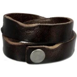 SilberDream Lederarmband braun used look Leder Armband LAP518B