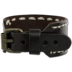 SilberDream Lederarmband braun Schnallenverschluß unisex Leder Armband LAP526B
