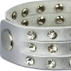 SilberDream Lederarmband silbern CZ Damen Leder Armband LAC222K