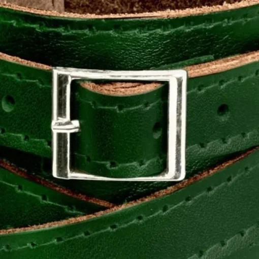 SilberDream Lederarmband dunkelgrün Herren Leder Armband LA1302G