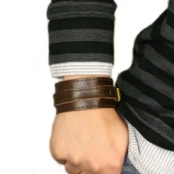 SilberDream Lederarmband braun Herren Leder Armband LA1189B