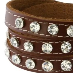 SilberDream Lederarmband braun Zirkonia Damen Leder Armband LAP228B