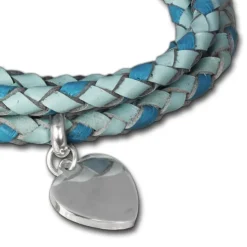 SilberDream Lederarmband türkis Bolo-Wickelarmband Echt-Leder LAP599T