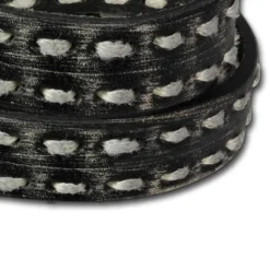 SilberDream Lederarmband Jeansstyle schwarz grau Leder Armband LAP511S