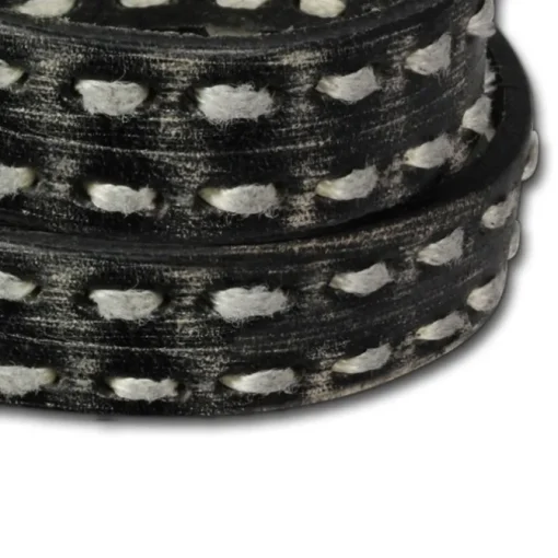 SilberDream Lederarmband Jeansstyle schwarz grau Leder Armband LAP511S