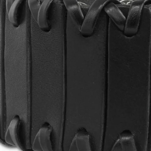 SilberDream Lederarmband Riemchen schwarz Damen Armband LA0025S