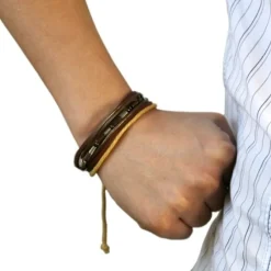 SilberDream Lederarmband braun Surferarmband Leder Armband LA1237B