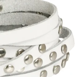 SilberDream Lederarmband weiß Damen Leder Armband LA2250W