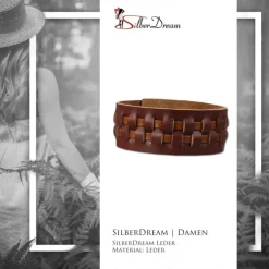 SilberDream Lederarmband rotbraun unisex Leder Armband LAC199B