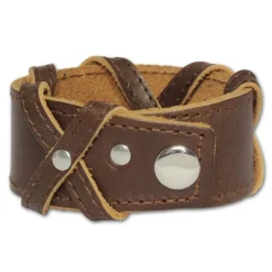 SilberDream Lederarmband braun Herren Leder Armband LA1502B