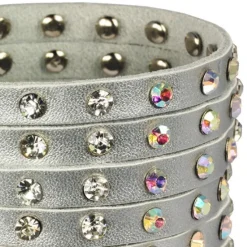 SilberDream Lederarmband silber Zirkonia Damen Leder Armband LAC221K
