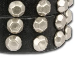 SilberDream Lederarmband Nieten Mann schwarz Leder Armband LAP128S