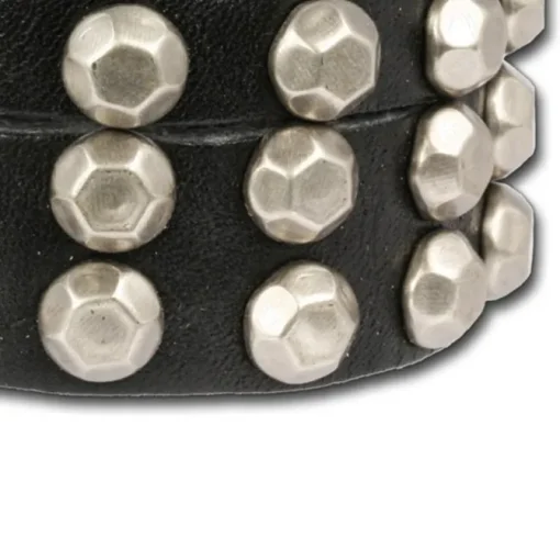 SilberDream Lederarmband Nieten Mann schwarz Leder Armband LAP128S