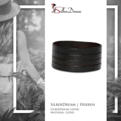 SilberDream Lederarmband dunkelbraun Herren Leder Armband LA5428S