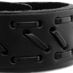 SilberDream Lederarmband schwarz Zierband Leder Armband LA5656S