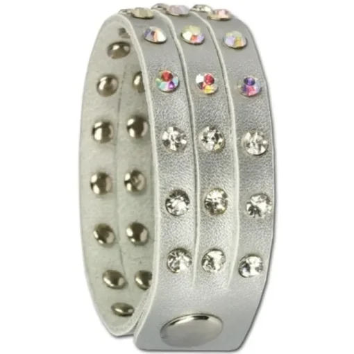 SilberDream Lederarmband silbern CZ Damen Leder Armband LAC222K