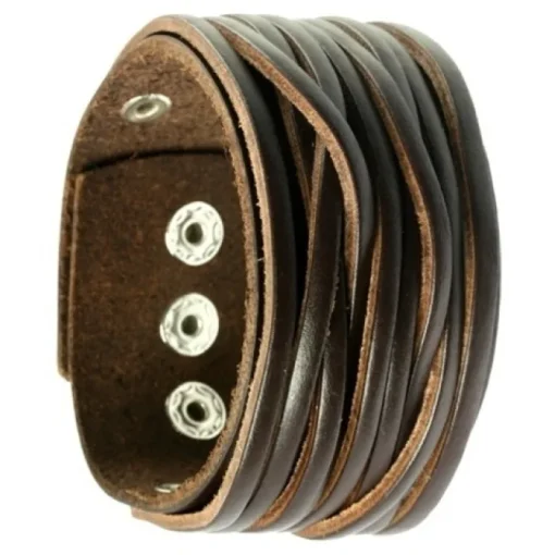 SilberDream Lederarmband braun Herren Leder Armband LA2249B