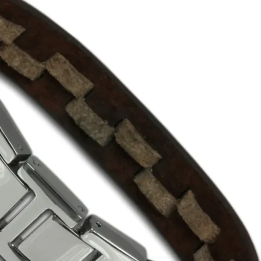 SilberDream Lederarmband braun Leder Edelstahl Armband LAP002B