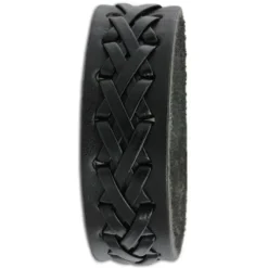 SilberDream Lederarmband schwarz Kreuzband Leder Armband LA5654S