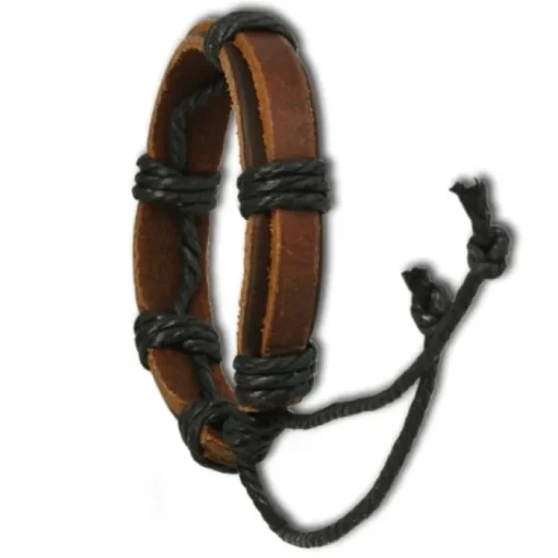 SilberDream Lederarmband braun Herren Leder Armband LA0037B