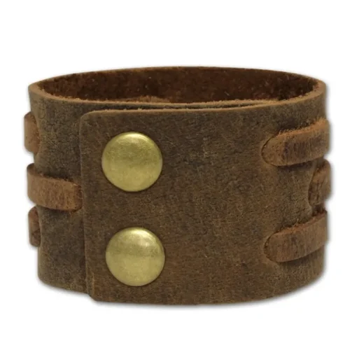 SilberDream Lederarmband braun Herren Leder Armband LA1821