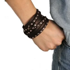 SilberDream Lederarmband brown Damen Leder Armband LA2250B